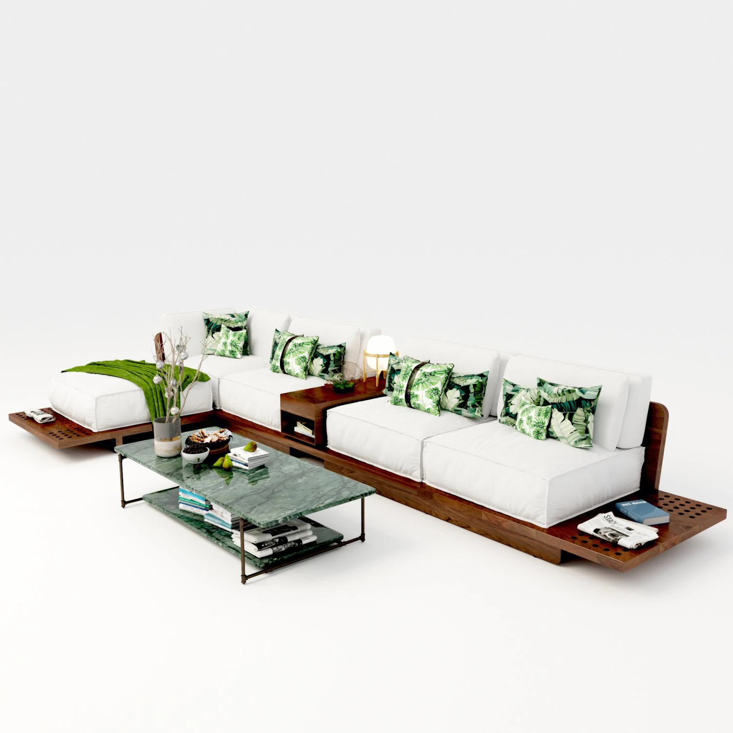 Vintage Sofa VS3 3D Model .c4d .max .obj .3ds .fbx .stl .blend 