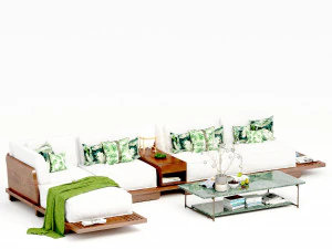 Vintage Sofa VS3 3D Model