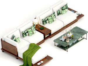 Vintage Sofa VS3 3D Model