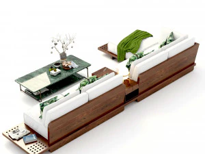 Vintage Sofa VS3 3D Model