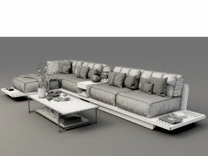 Vintage Sofa VS3 3D Model