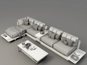 Vintage Sofa VS3 3D Model