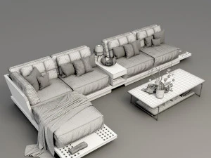 Vintage Sofa VS3 3D Model