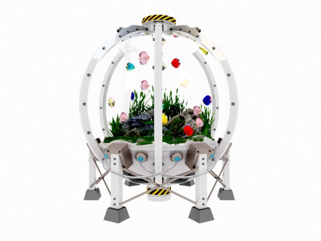 Sci Fi Aquarium AQ1 3D Model .c4d .max .obj .3ds .fbx .lwo .lw .lws