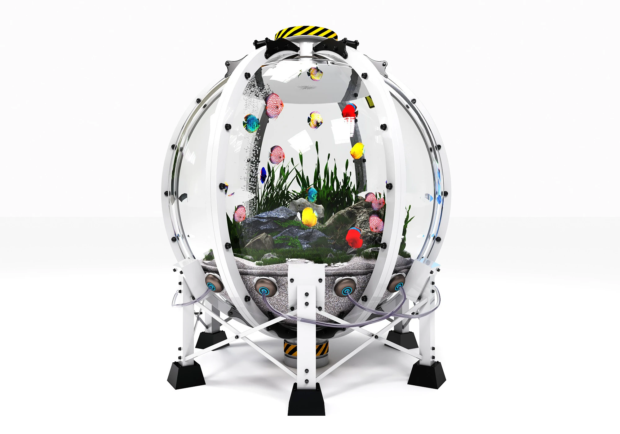 Sci Fi Aquarium AQ1 3D Model .c4d .max .obj .3ds .fbx .stl .blend 