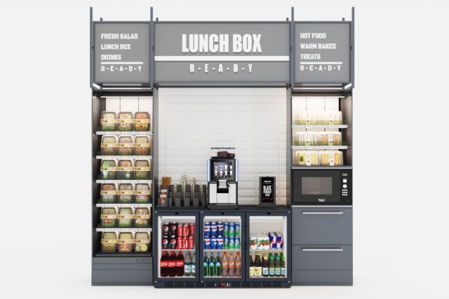 Lunch Box Counter LB01 Model 3D .c4d .max .obj .3ds .fbx .stl .blend 