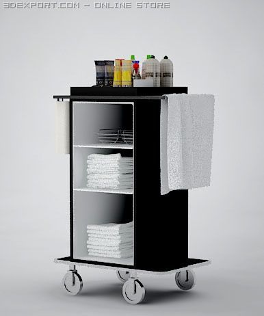 cosmetic cart 3D Model .c4d .max .obj .3ds .fbx .stl .blend 