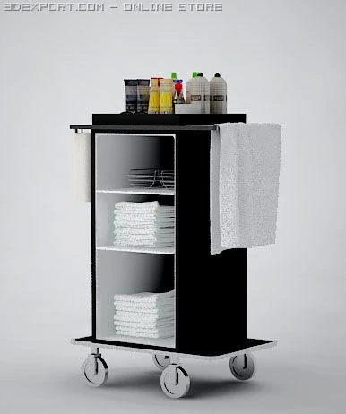 cosmetic cart 3D Model .c4d .max .obj .3ds .fbx .stl .blend 