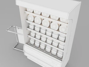 Lunch Box Counter LB02 3D Model