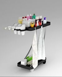 cosmetic cart2 3D Model .c4d .max .obj .3ds .fbx .stl .blend 