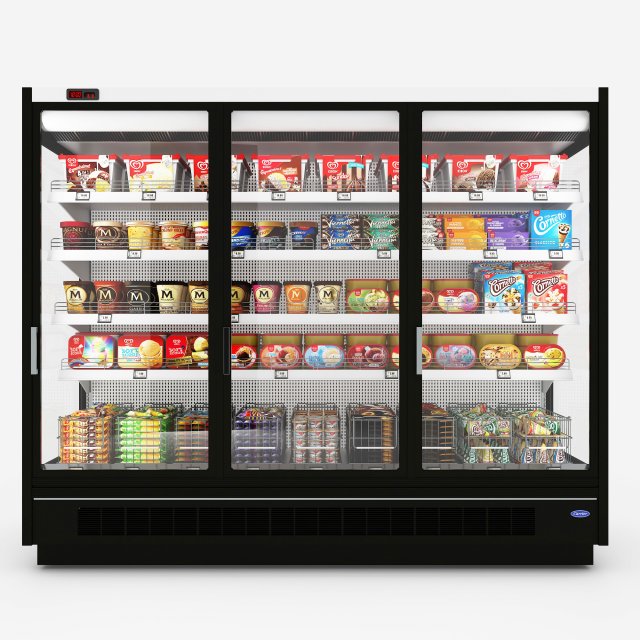 Ice Cream Display LB12 3D Модель .c4d .max .obj .3ds .fbx .stl .blend 
