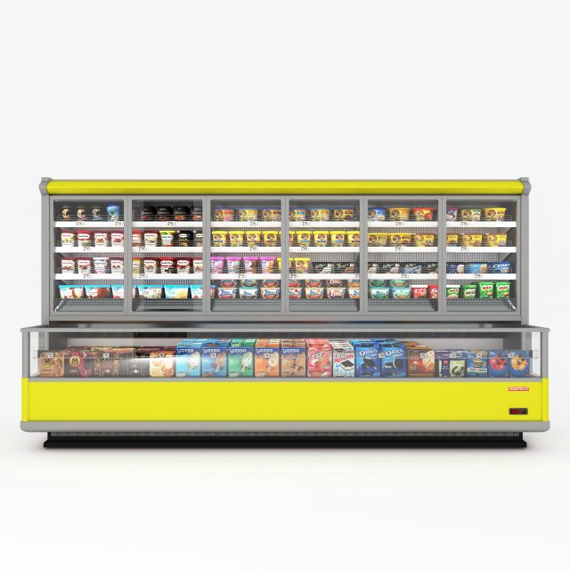 Ice Cream Display LB13 Model 3D .c4d .max .obj .3ds .fbx .stl .blend 