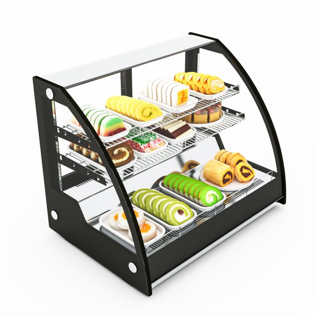 Cakes Display LB15 3D Model .c4d .max .obj .3ds .fbx .stl .blend 