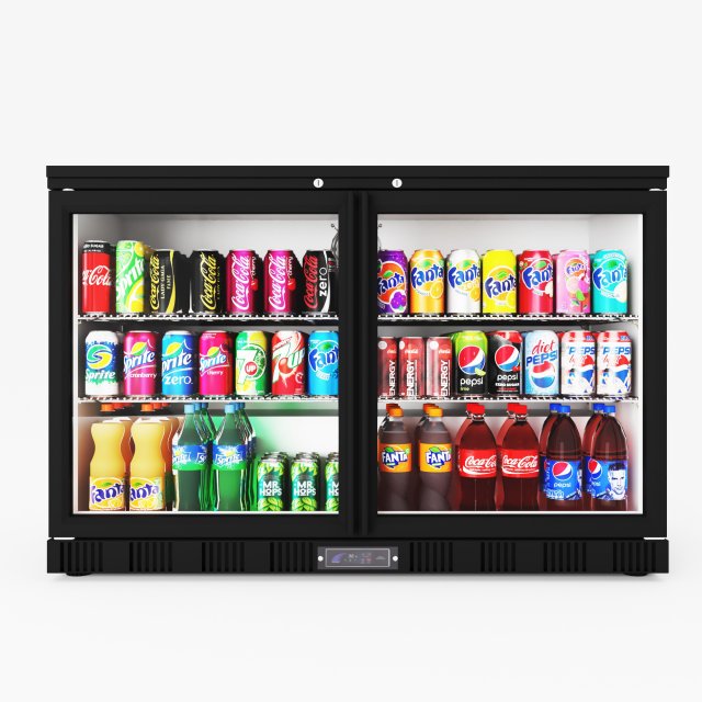 Soft drink Display LB20 3D Model .c4d .max .obj .3ds .fbx .stl .blend 