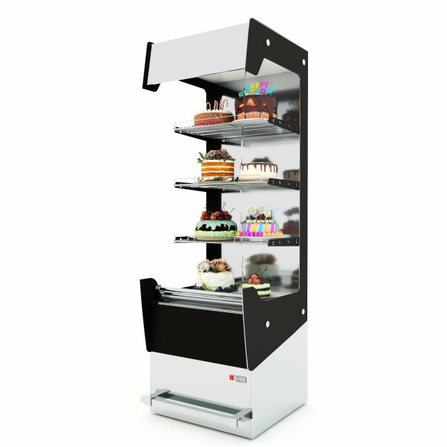Tart Cake Display Refrigerator LB21 3D Model .c4d .max .obj .3ds .fbx .stl .blend 