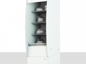Tart Cake Display Refrigerator LB21 3D Model