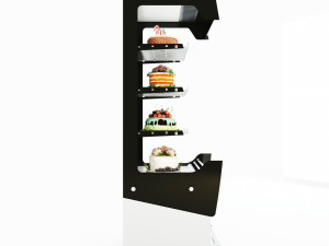 Tart Cake Display Refrigerator LB21 3D Model
