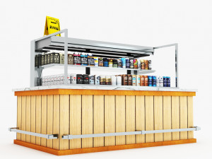 Coffee Drink Display Refrigerator LB22 Model 3D