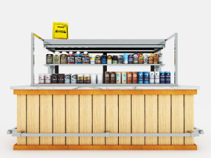 Coffee Drink Display Refrigerator LB22 3D Model
