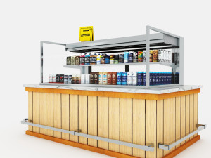 Coffee Drink Display Refrigerator LB22 3D Model