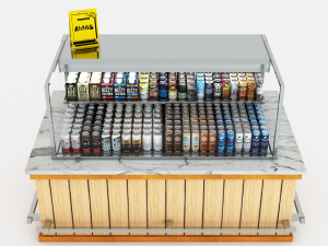 Coffee Drink Display Refrigerator LB22 3D Model