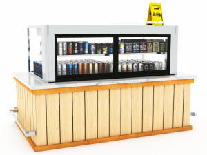 Coffee Drink Display Refrigerator LB22 3D Model