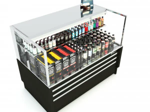 Coffee Drink Display Refrigerator LB23 3D Model