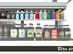 Coffee Drink Display Refrigerator LB23 3D Model