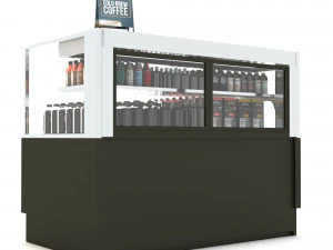 Coffee Drink Display Refrigerator LB23 3D Model