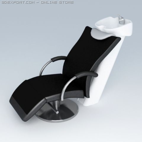 washing chair 3D 模型 .c4d .max .obj .3ds .fbx .stl .blend 