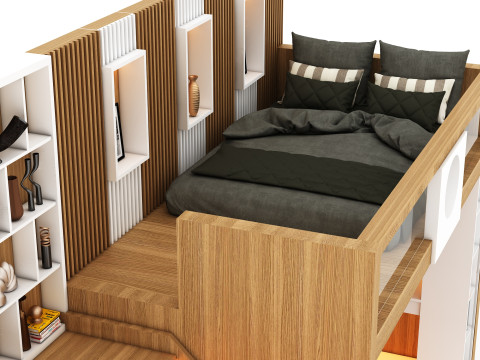 Bunk Bed for Teenager BB1 Modèle 3D