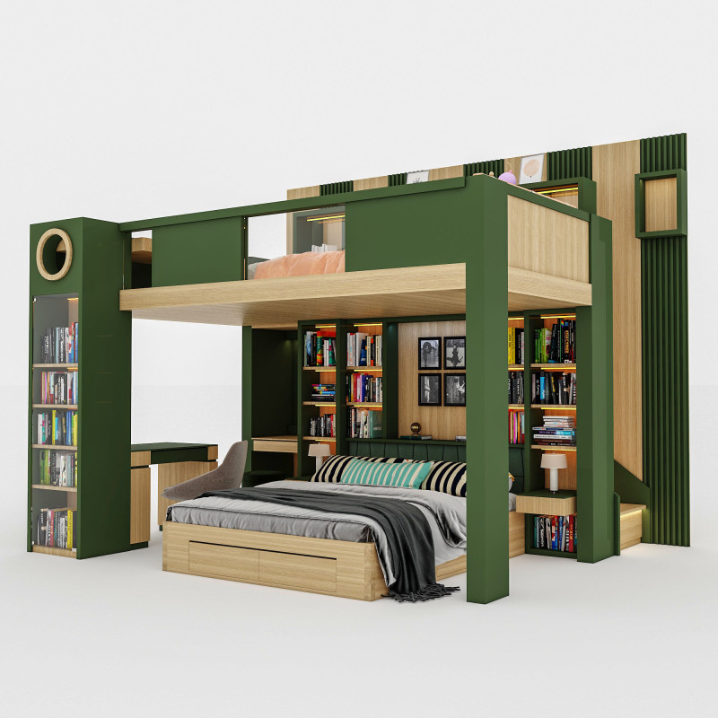 Bunk Bed for Teenager BB2 Modelo 3D .c4d .max .obj .3ds .fbx .stl .blend