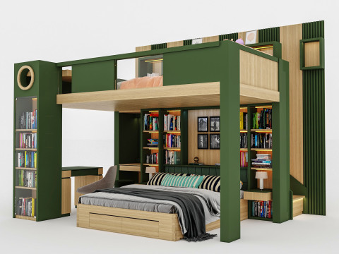 Bunk Bed for Teenager BB2 Modelo 3D