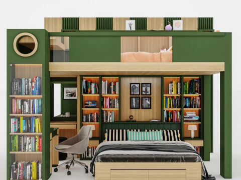 Bunk Bed for Teenager BB2 3D Model