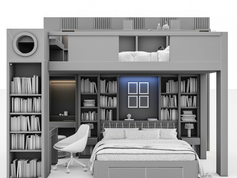 Bunk Bed for Teenager BB2 Modelo 3D