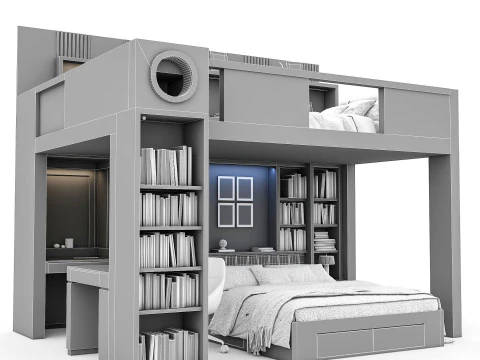 Bunk Bed for Teenager BB2 3D Model