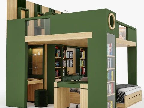 Bunk Bed for Teenager BB2 3D Model