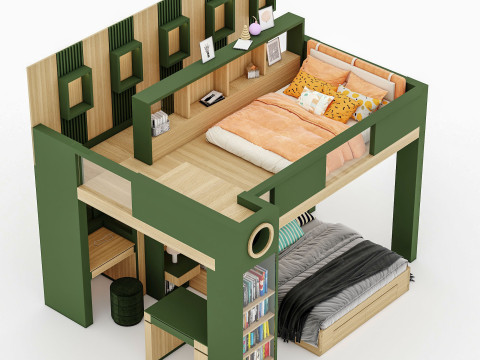 Bunk Bed for Teenager BB2 Modelo 3D