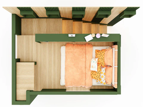 Bunk Bed for Teenager BB2 3D Model