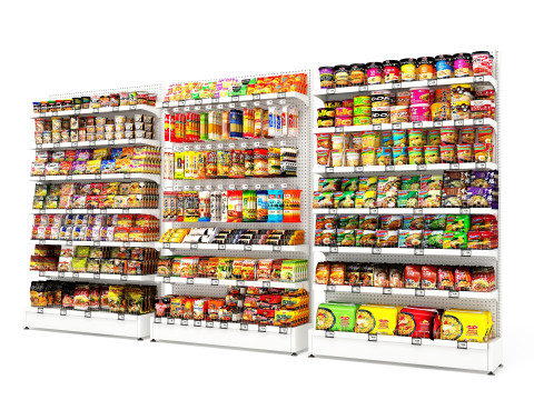 Ramens and Noodles Display LB25 3D Model