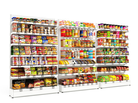 Ramens and Noodles Display LB25 3D Model