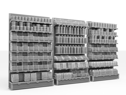 Ramens and Noodles Display LB25 3D Model