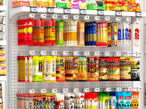 Ramens and Noodles Display LB25 3D Model