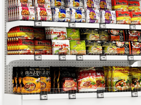 Ramens and Noodles Display LB25 3D Model