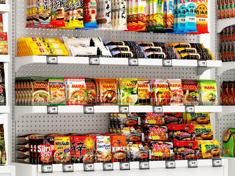 Ramens and Noodles Display LB25 3D Model