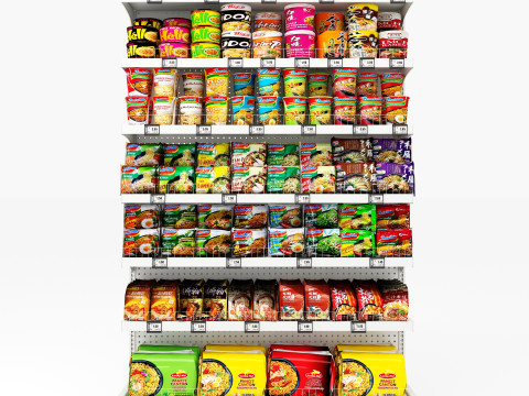 Ramens and Noodles Display LB25 3D Model