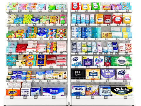 Tissue and Toilet Papers Display LB26 3Dモデル