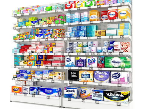 Tissue and Toilet Papers Display LB26 Model 3D