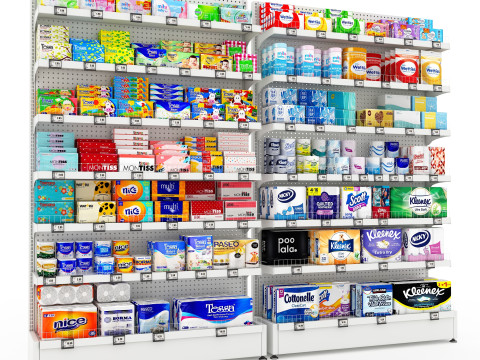 Tissue and Toilet Papers Display LB26 Model 3D