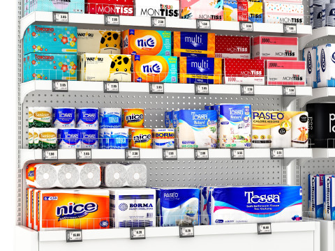 Tissue and Toilet Papers Display LB26 Model 3D